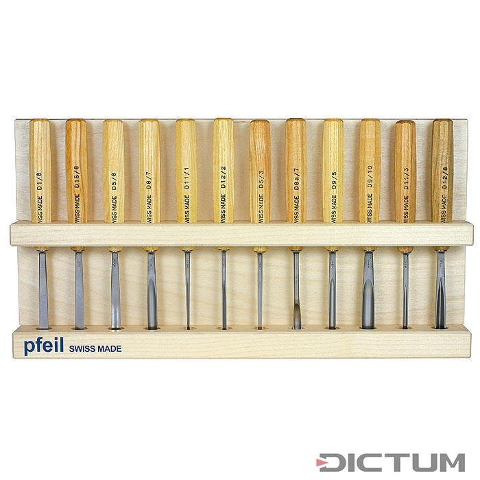 Jeu De Ciseaux De Sculpture Compact Pfeil, 12 Pièces