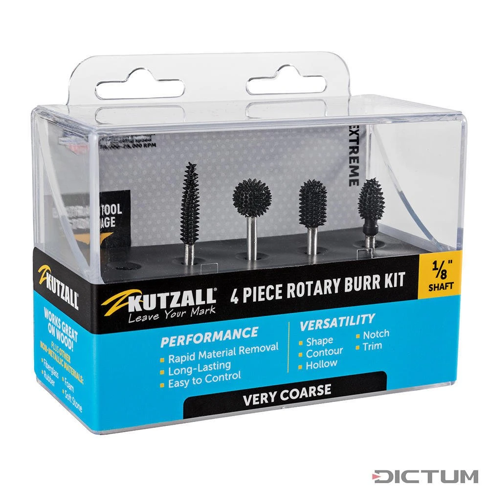 Jeu De Fraises à Râper Kutzall, Extreme, Extra Gros Grain, Ø Tige 3,2 Mm