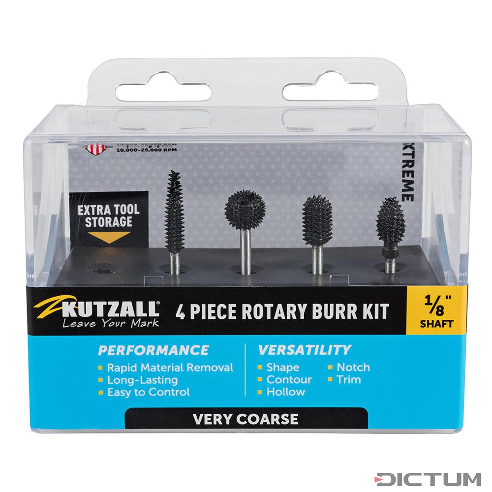 Jeu De Fraises à Râper Kutzall, Extreme, Extra Gros Grain, Ø Tige 3,2 Mm – Image 2