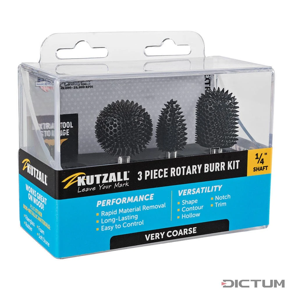 Jeu De Fraises à Râper Kutzall, Extreme, Extra Gros Grain, Ø Tige 6,35 Mm