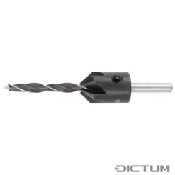 Foret Hélicoïdal à Bois Fisch, Fraise Alésoir Enfichable, Acier Rapide, Ø 5 Mm