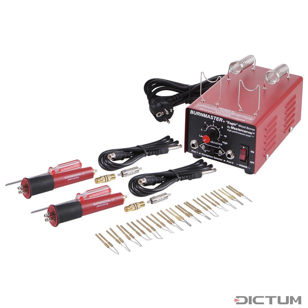 Set Complet D'appareil De Pyrogravure Burnmaster Eagle, Incl. 15 Pointes